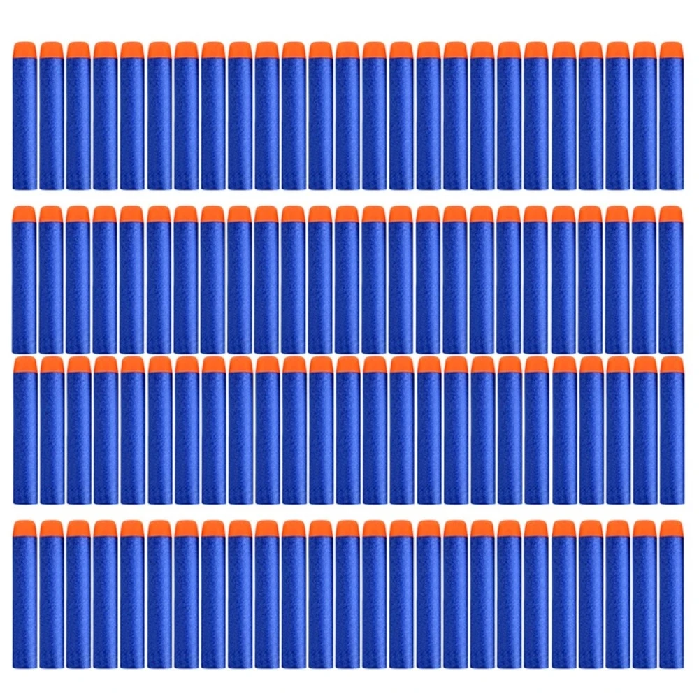 Blue Solid Round Head Bullets 7.2cm For Nerf Series Blasters Refill Darts Kids Toy Gun Accessories 1000pcs Foam Set Dropshipping