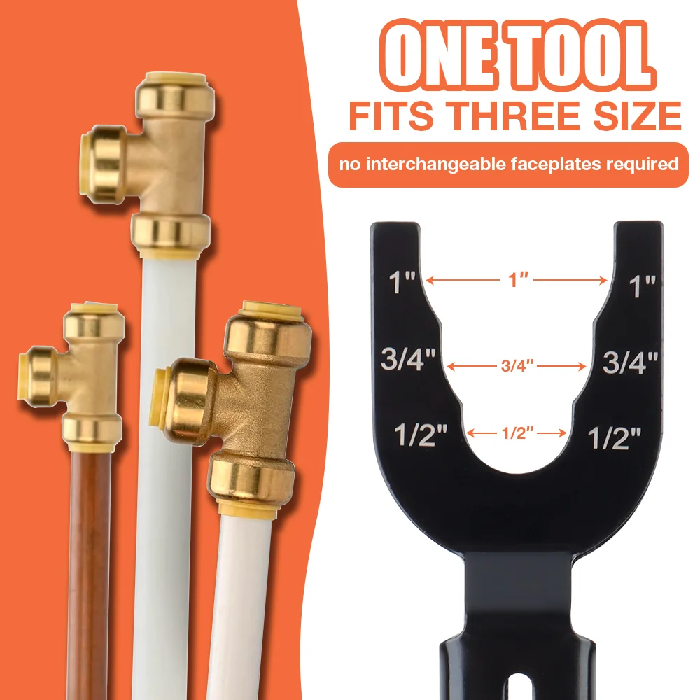 3 in 1 Professional Pipe Pliers, Multi-function 1/2″ 3/4″ 1″ Pipe Installation and Removal Tools, Water Pipe Disconnect Pliers