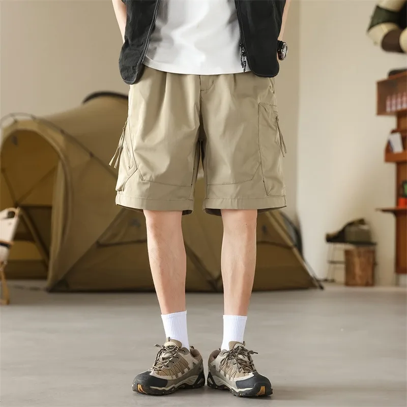 

Men's Cargo Shorts Summer Thin Loose Quick Dry American Japanese Trendy Casual 5 Inch Sports Shorts