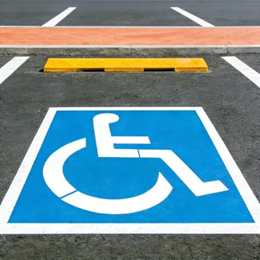 

Handicap Parking Stencil 2-Pack 38"x35" ADA Compliant Reusable Parking Lot Stencils for Painting Standard 36x36 Inch Symbol Dur