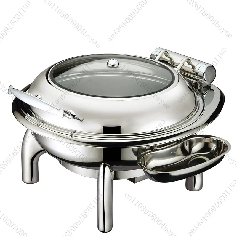 Flip thickened stainless steel heating furnace Hotel Breakfast stove Buffet holding furnace hot pot High grade buffet stove