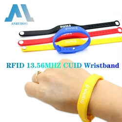 3/5pcs RFID CUID Rewriteable Bracelet Smart Chip NFC Tag 13.56mhz Multifunctional Silicone Wristband Waterproof Copy Key Clone