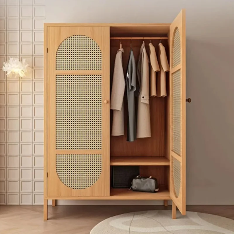 Wood Bedroom Wardrobe Storage Nordic Luxury Organizer Open Closets Wardrobe Cabinet Shelves Rangement Chambre Bedroom Furniture