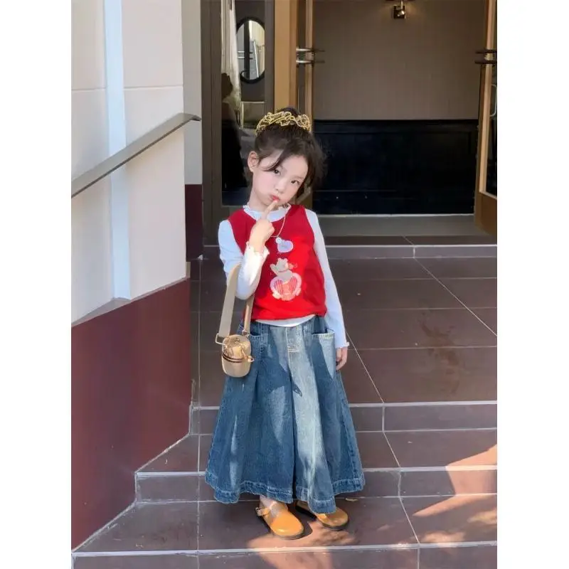 Children's Clothing New Style Girls Vest Set 2 Pcs 3 Pcs Cotton Blend For Baby Girls Autumn New Season Fashionable Trendy