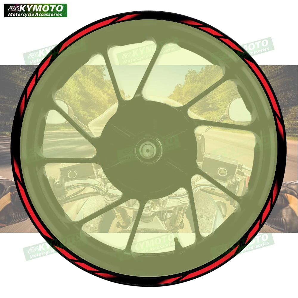 

For YZF R1 R3 R6 R7 MT-25 motorcycle accessories 17 inch front and rear wheel decals fairing wheel hub reflective strip stickers