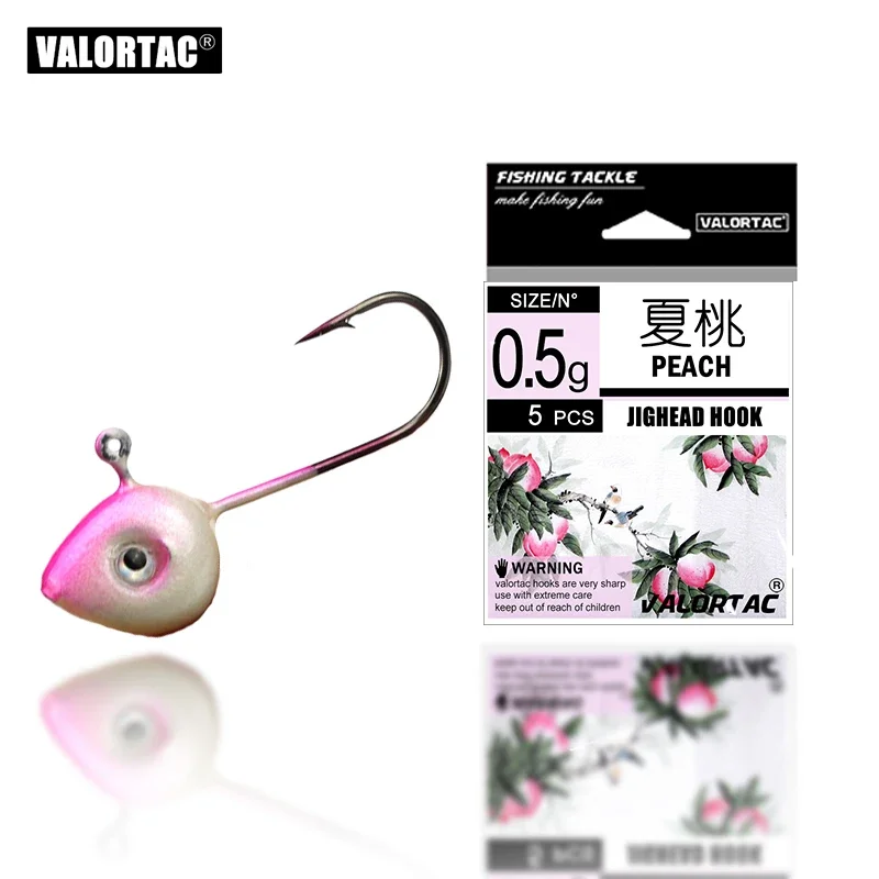 finesse fishing hooks jighead hook for soft plastic fishing lure fishing peach color ceramic paint  fishhooks