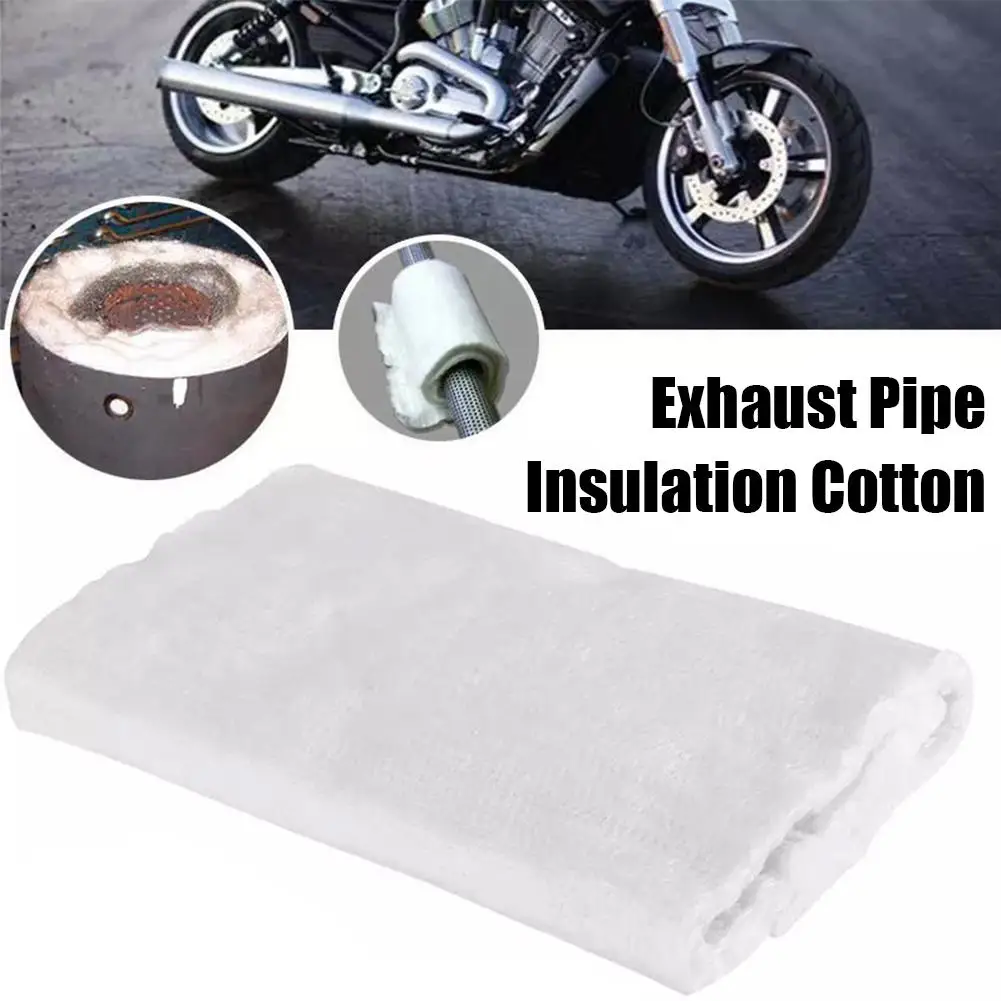 100cm*50cm*6mm Motorcycle Exhaust Pipe Muffler Cotton Filler Needle Felt Fiberglass Fiberglass Muffler Packing U2Q5