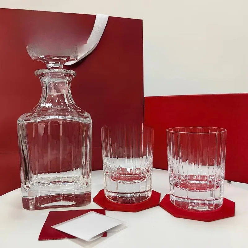 

Crystal transparent crystal, wine bottle set, with harmony, wine glass premium, gift box.
