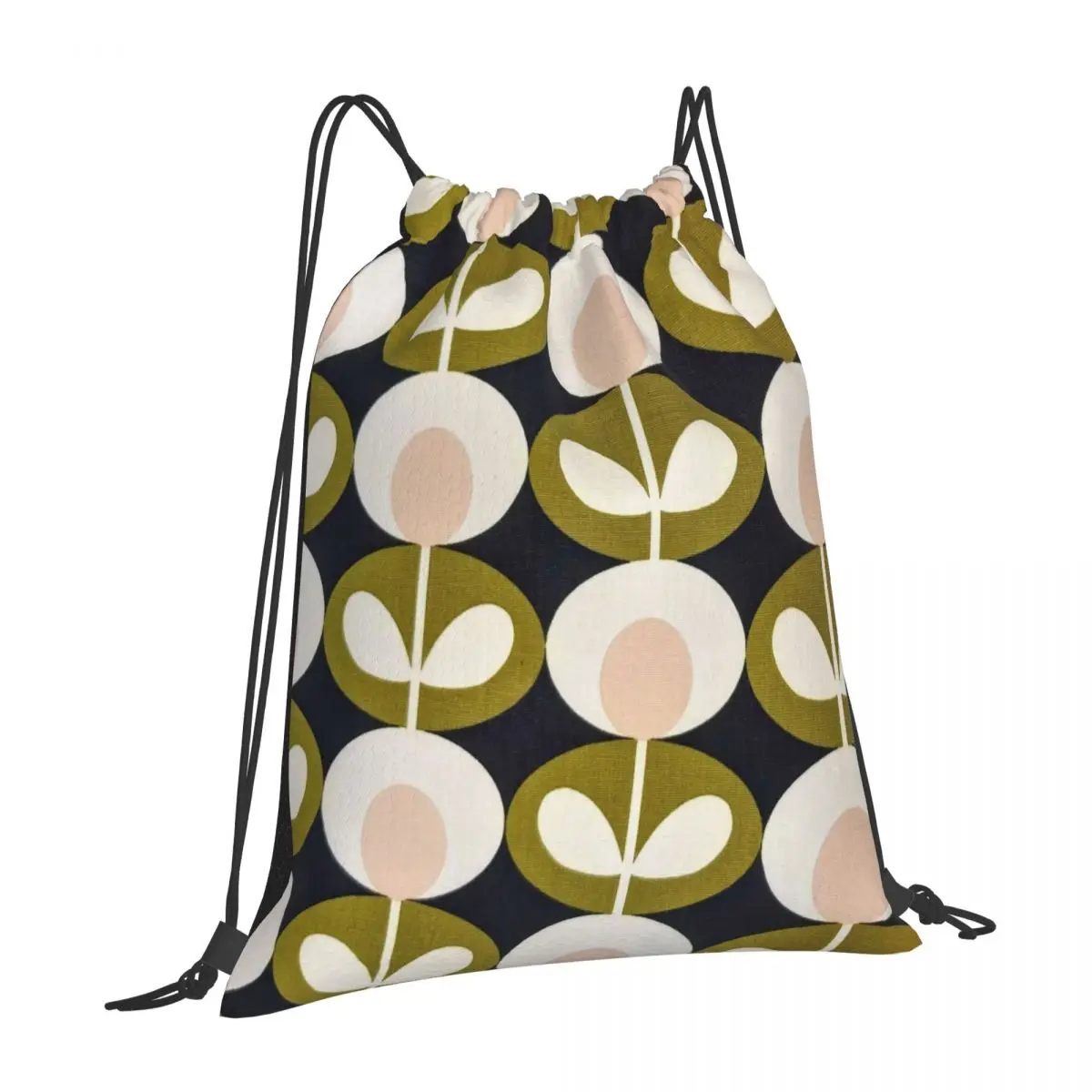 Orla Kiely 11 Drawstring Bag Backpack kawaii canvas hiking small fabric bag