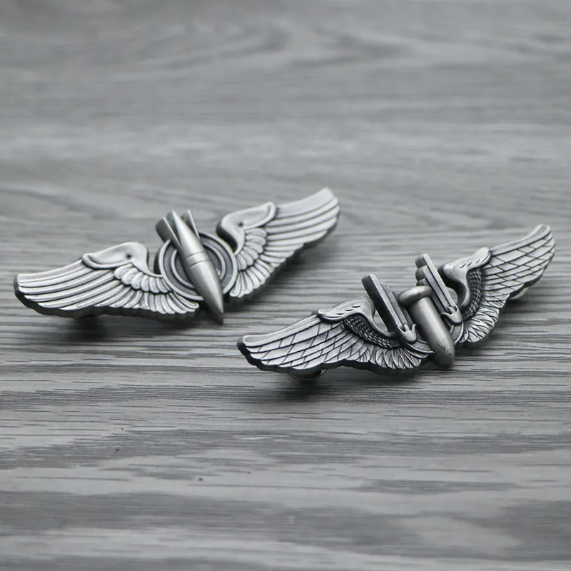High quality metal material the United States Air Combat Bomber Bomber Marine Paratrooper Parachute Aviation Badge best gifts