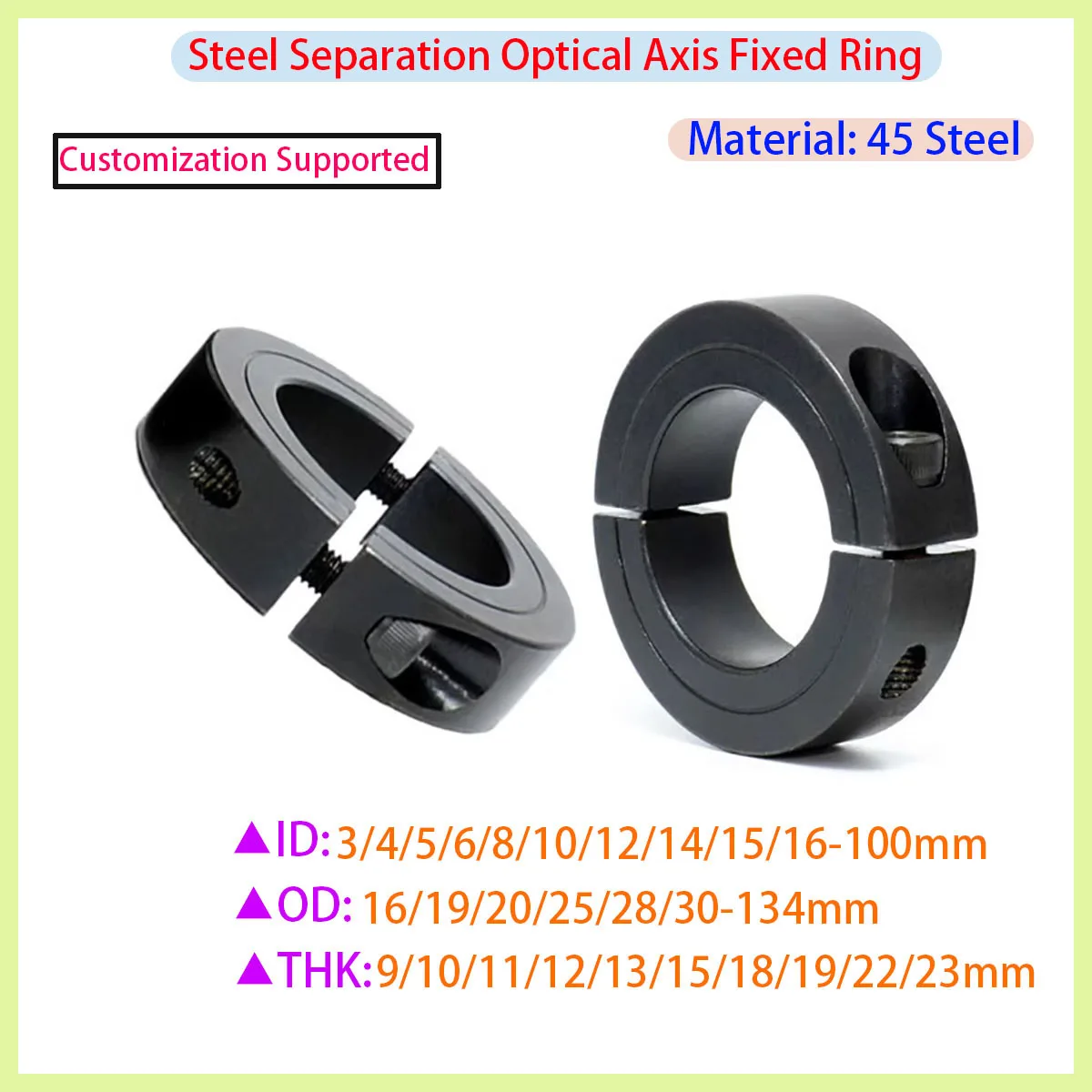 

Double Opening Shaft Epoxy Fixing Screw Type Inner Diameter3/4/5/6/8/10/12/14/15/16-100mm