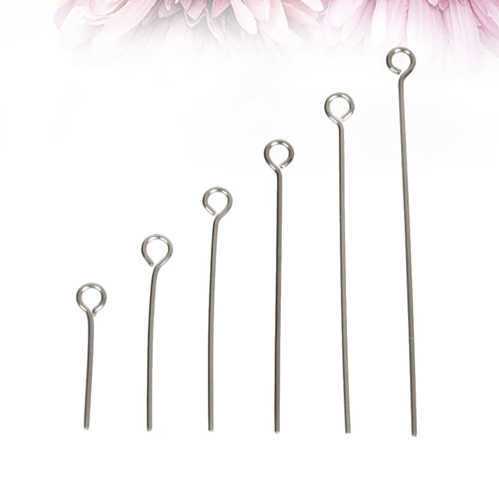 

1200 Pcs Stainless Steel Jewelry Needle Open Eye Pins Findings Manual Making Accessories DIY Supplies Silver
