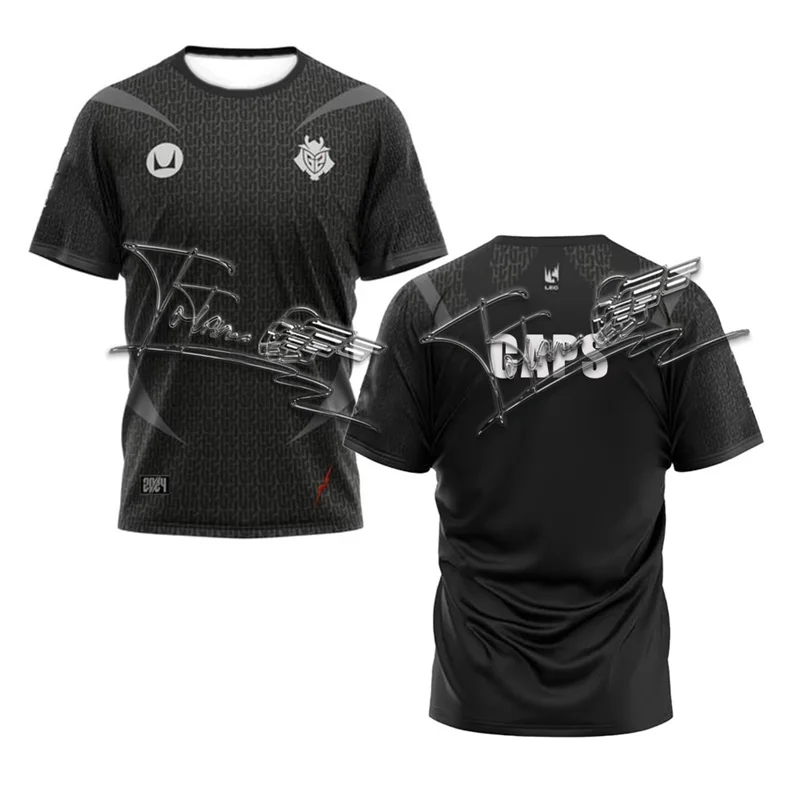 

League of Legends G2 Club Support T Shirt 2024 Trendy E-Sports Custom T-Shirts Fashionable Gaming Style Unisex Casual Tops