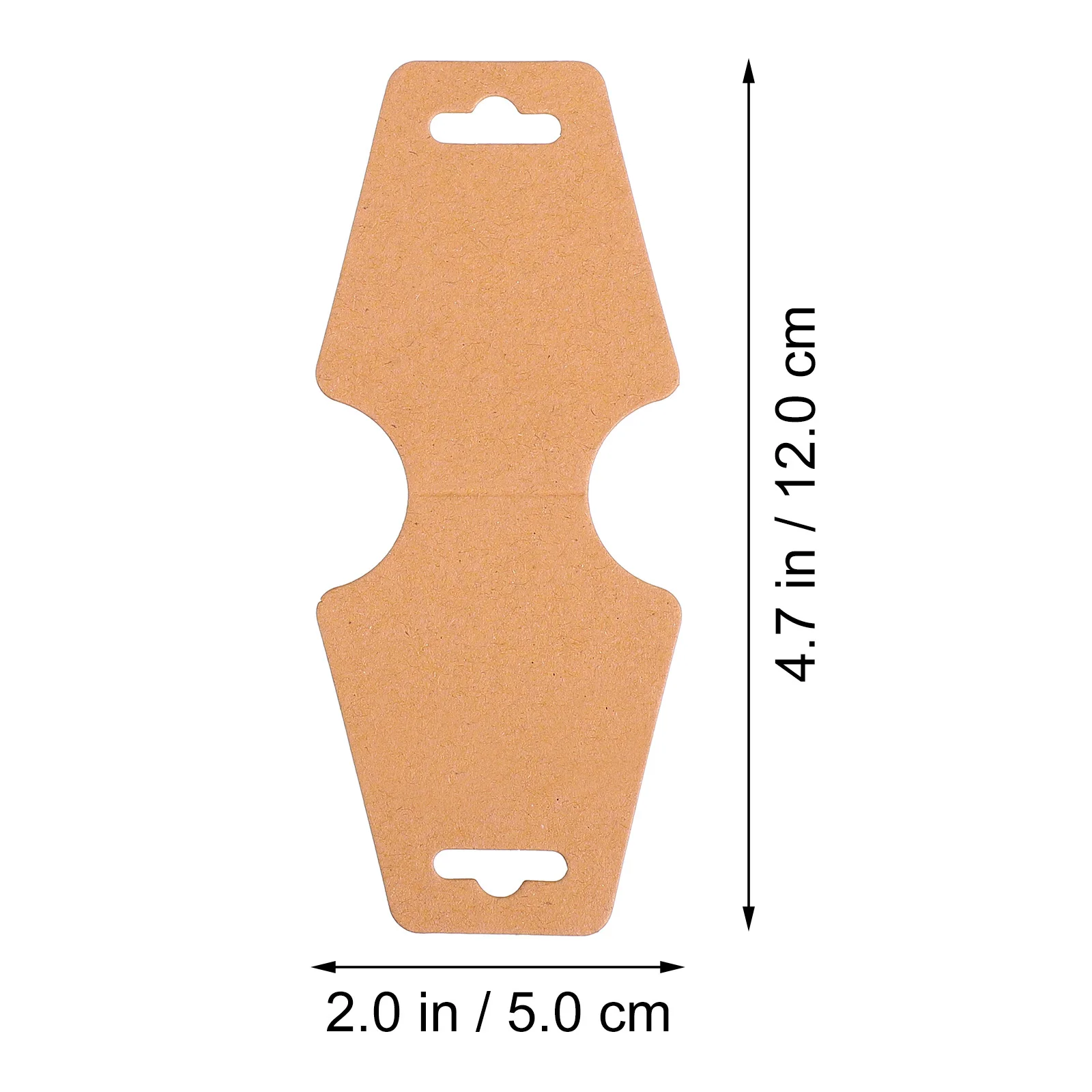 300 قطعة بطاقات عرض للمجوهرات ورق كرافت فارغ نصف أضعاف حامل بطاقات قلادة مع ثقب قبل قطع لسهولة التعبئة والتغليف