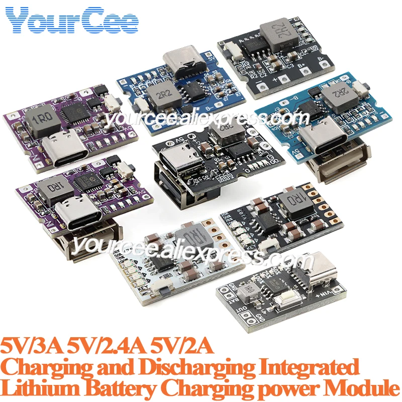 스텝 다운 벅 전원 충전 모듈 TYPE-C USB 리튬 LiPo 배터리 충전기 보호 회로 기판, DIY 모바일, 10 개/1 개, 5V 3A