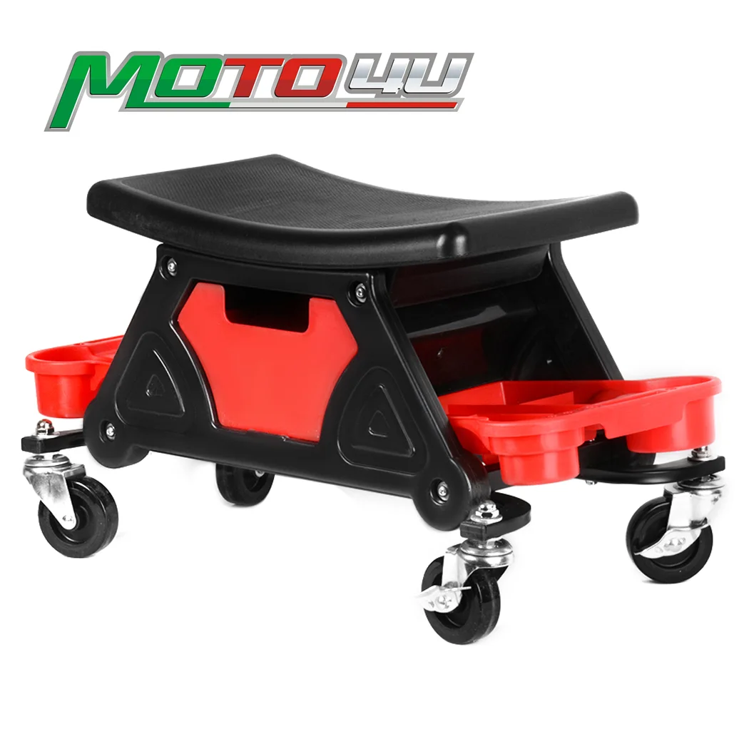 

Multifunctional maintenance stool Car Repair Work Stools Mechanices Seat 4 Wheel Rolling Workshop Toolbox With Tray Tools