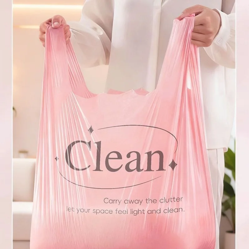 Garbage Bags Thick Scented Odor Removal Pink Portable for Kitchen Home Office Dormitory Beautiful Look Garbage Bag Dispenser