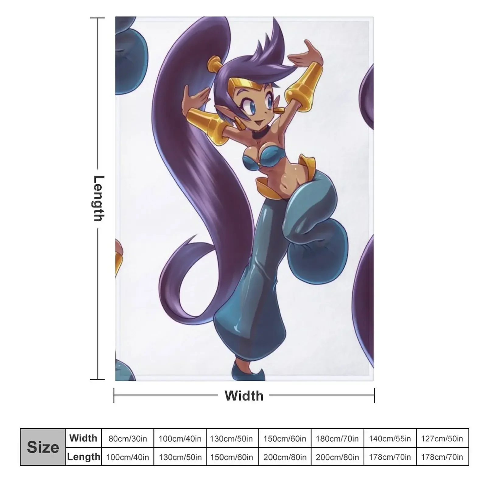 Shantae dancer - blue Throw Blanket halloween Stuffeds Blankets