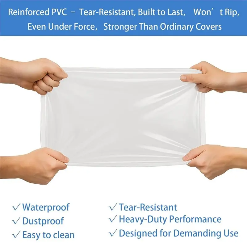 A03F-Universal 20 Tier Sheet Pan& Speed Rack Cover-Transparent PVC Bun Rack Cover With 3 Sided Zippers-Heavy Duty Design