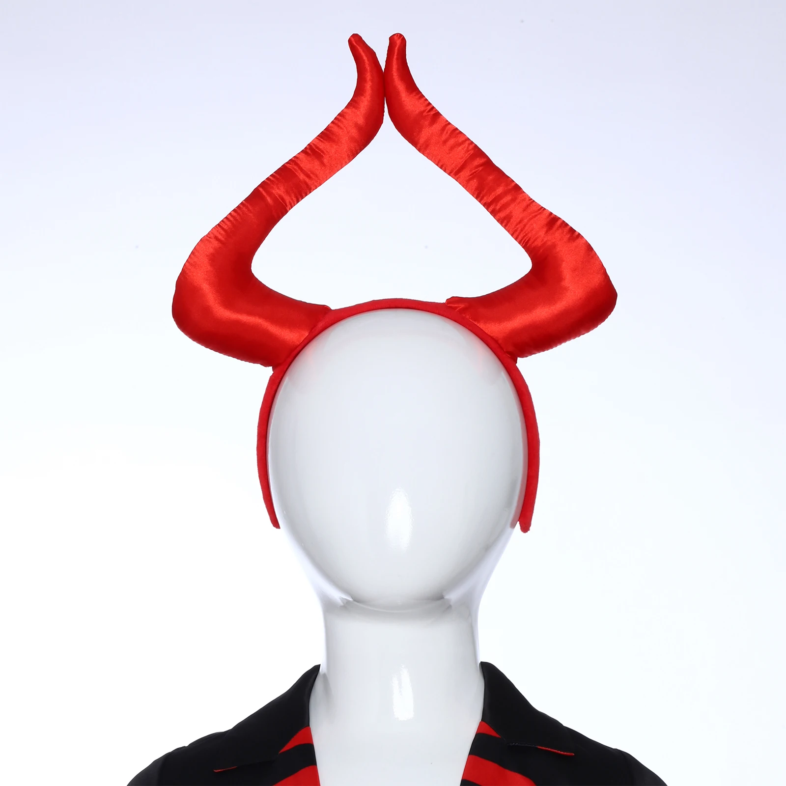 Volwassenen Kinderen Effen Kleur Hoorn Hoofdband En Driehoekige Tip Staart Festival Supply Cosplay Rollenspel Accessoire voor Halloween Carnaval