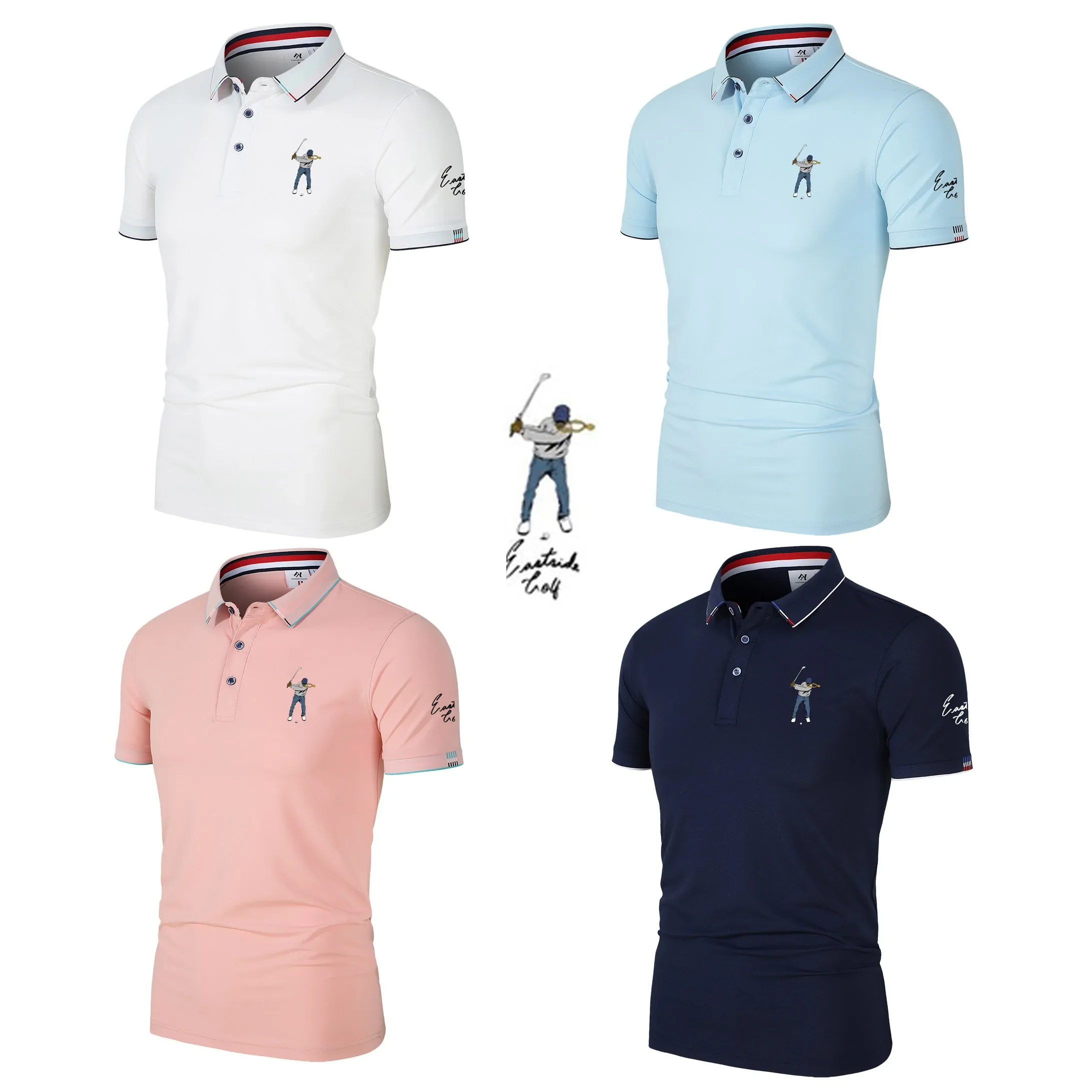 

Men Golf Polo Shirt 2025 Summer New Fashion Brand Men's and Women's Breathable Golf Short Sleeved Top Golf Shirt Golf Wear