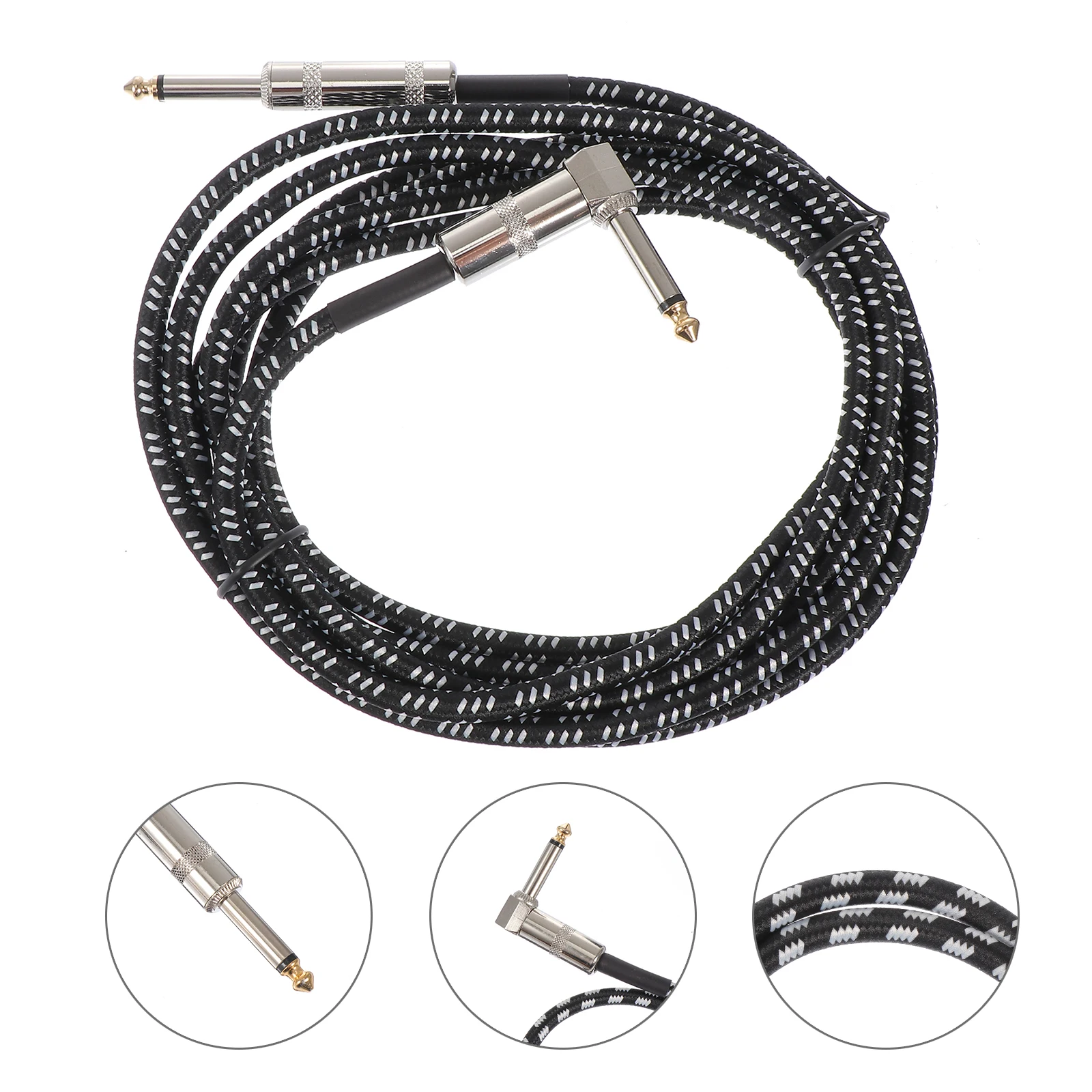 

1 pc Durable Audio Cable For Electric Guitar Bass Shielded Instrument Cable With Stereo Sound Transmission, Professional Guitar