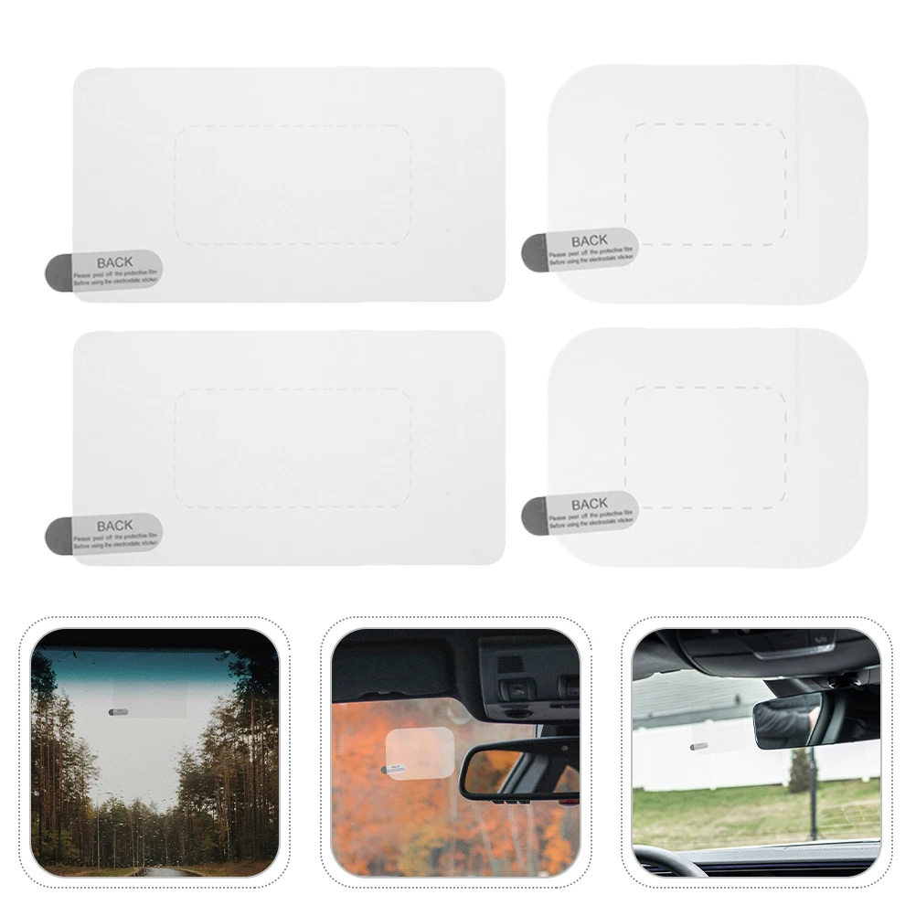 

20pcs Dash Cam Electrostatic Film Windshield Protective Sticker Transparent Pet Material No Adhesive Easy Installation Dash