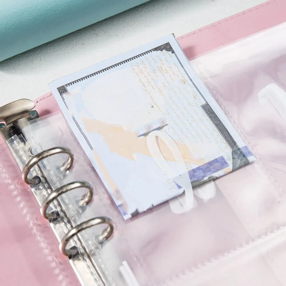 Send Stickers 100Envelope Challenge Binder PU Leather Stainless Steel Ring Savings Challenges Book 100Days Reusable