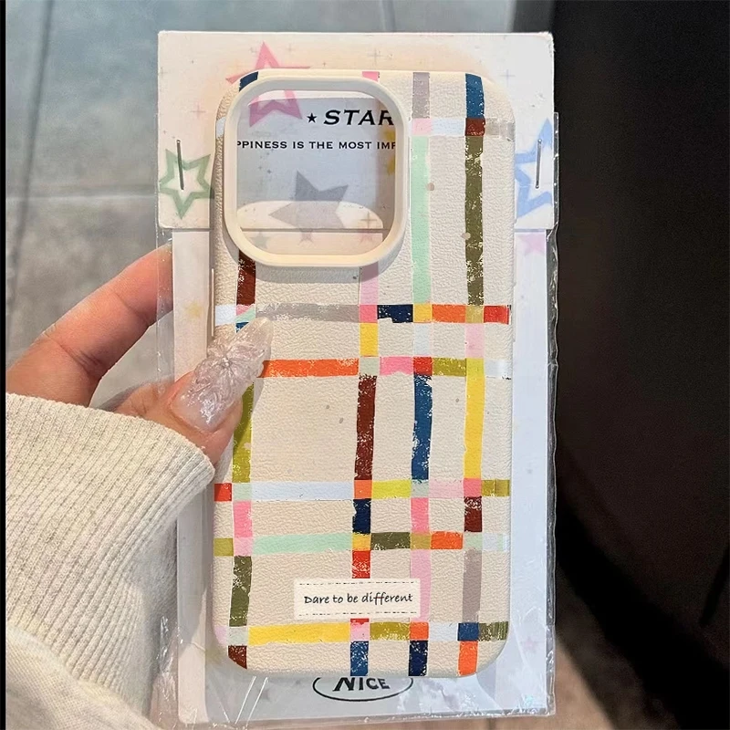 

Fashion Minimalist Striped Print Phone Case For iPhone 17E 16 15 Pro Max 14 13 12 11 XS Max XR 7 8 Plus 16E 17 Air Bumper Cover