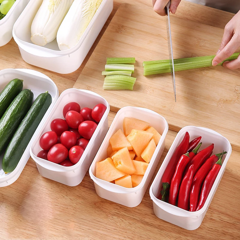 Kitchen Refrigerator Preservation Box Microwave Heat-Resistant Lunch Case Food Fruit Salad Storage Sealed Box