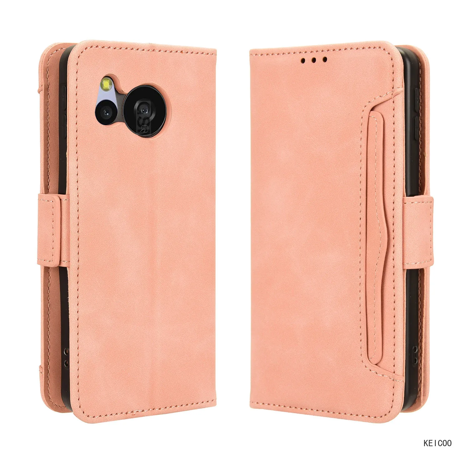 Capa de couro Dustproof para Sharp Aqous Sense 8, Sense8, SHG11, slot para múltiplos cartões, carteira, Clip Shell, capa do telefone à prova de choque, luxo