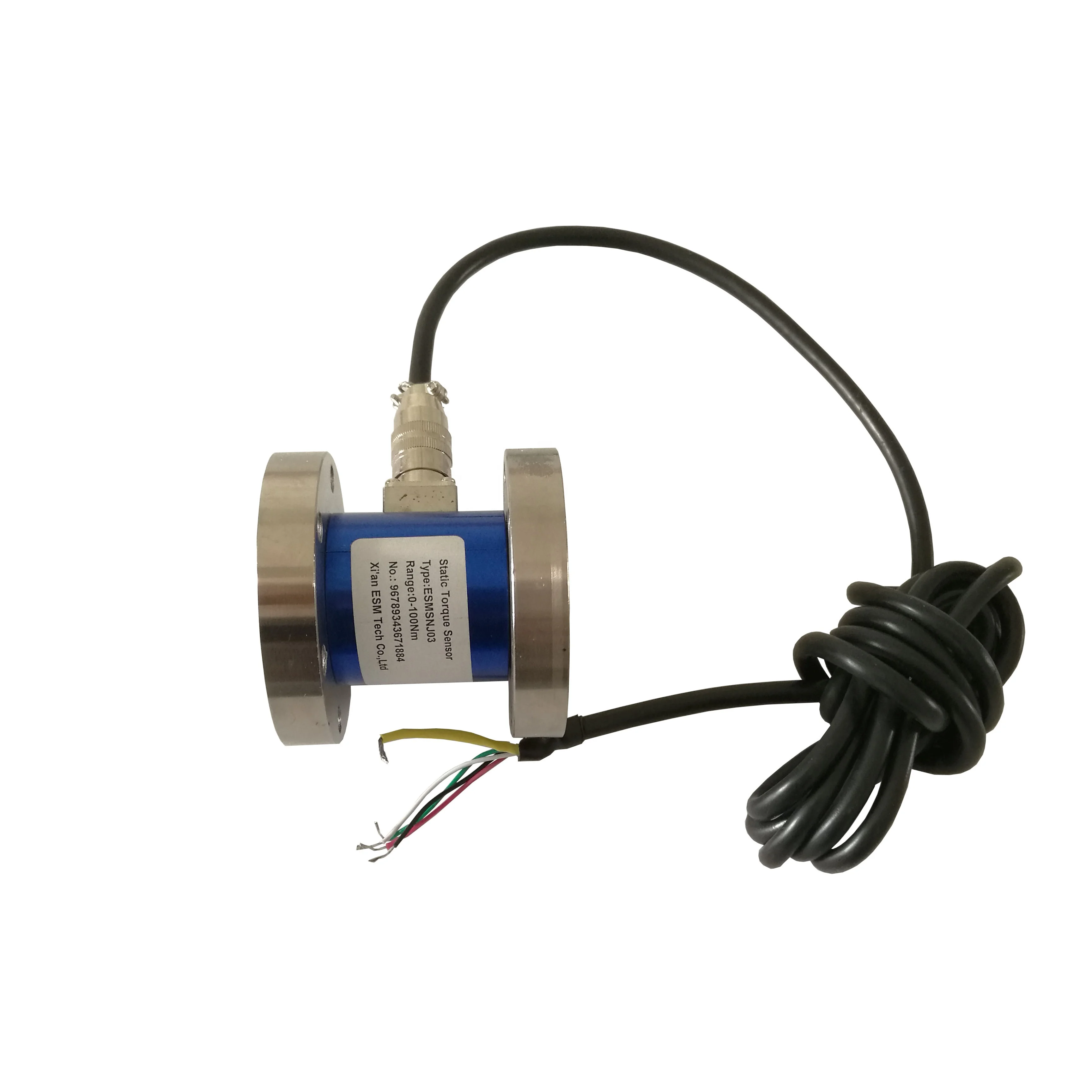 High precision dual flange static torque transducer, 2.0mV/V torque transducer with 24VDC