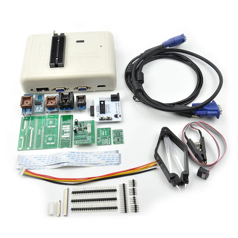 100% Original RT809H Fast Universal Programmer + 11 Adapters EMMC-NAND FLASH + Customized EMMC ISP Board  WITH CABELS