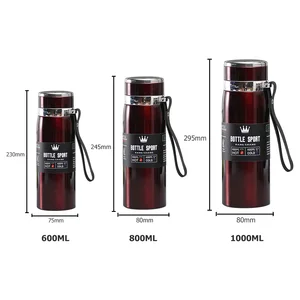 1000 Ml Botol Air Panas Termos Vacuum Flask Double Stainless Steel Kopi Teh Terisolasi Cangkir Anti Bocor untuk Kantor 12 penjualan terbaik stanley tumbler cup - №