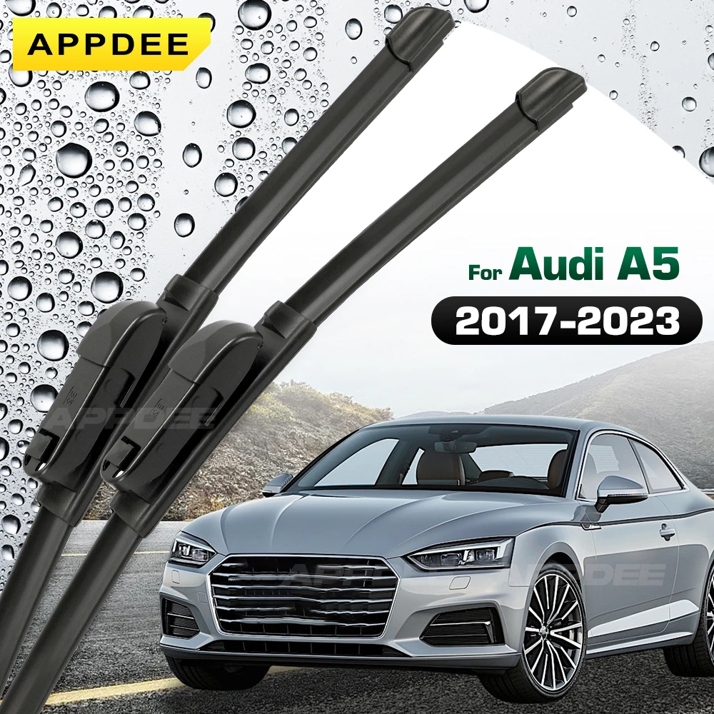 

Silicone & rubber Front Wiper Blades Set For Audi A5 MK2 2017 - 2023 Windshield Windscreen Window Brush 24"+20"
