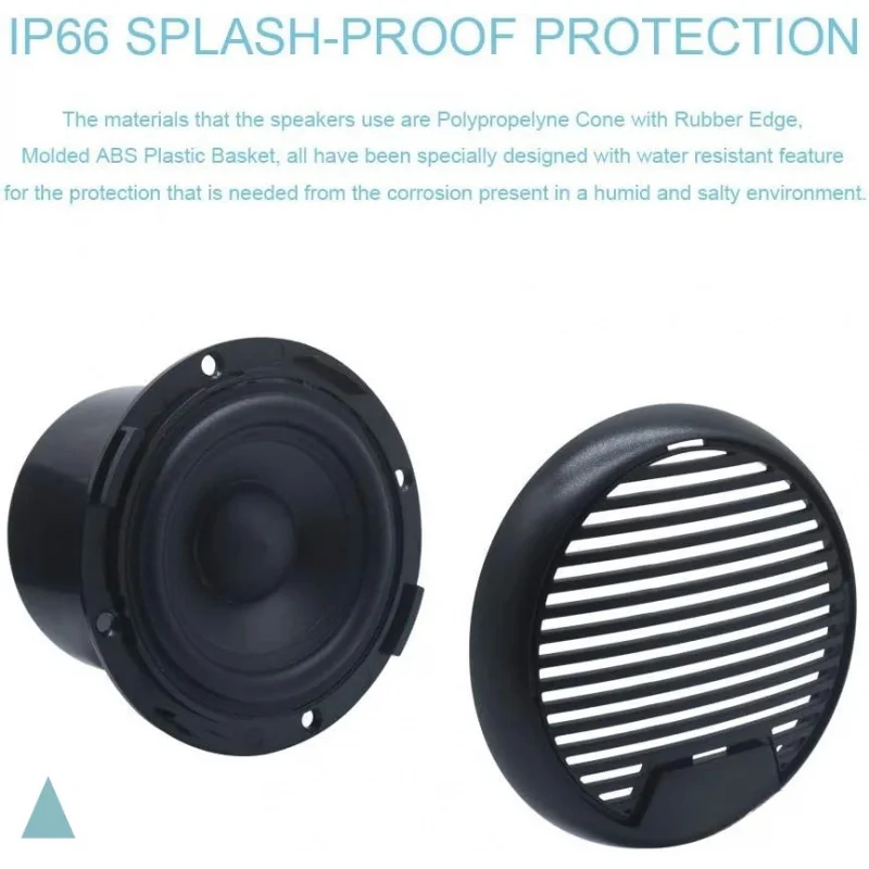 3 Inch Waterproof Marine 2 Way Full Range Stereo System 140W Surface Mount for Boat Motorcycle Car free shopping