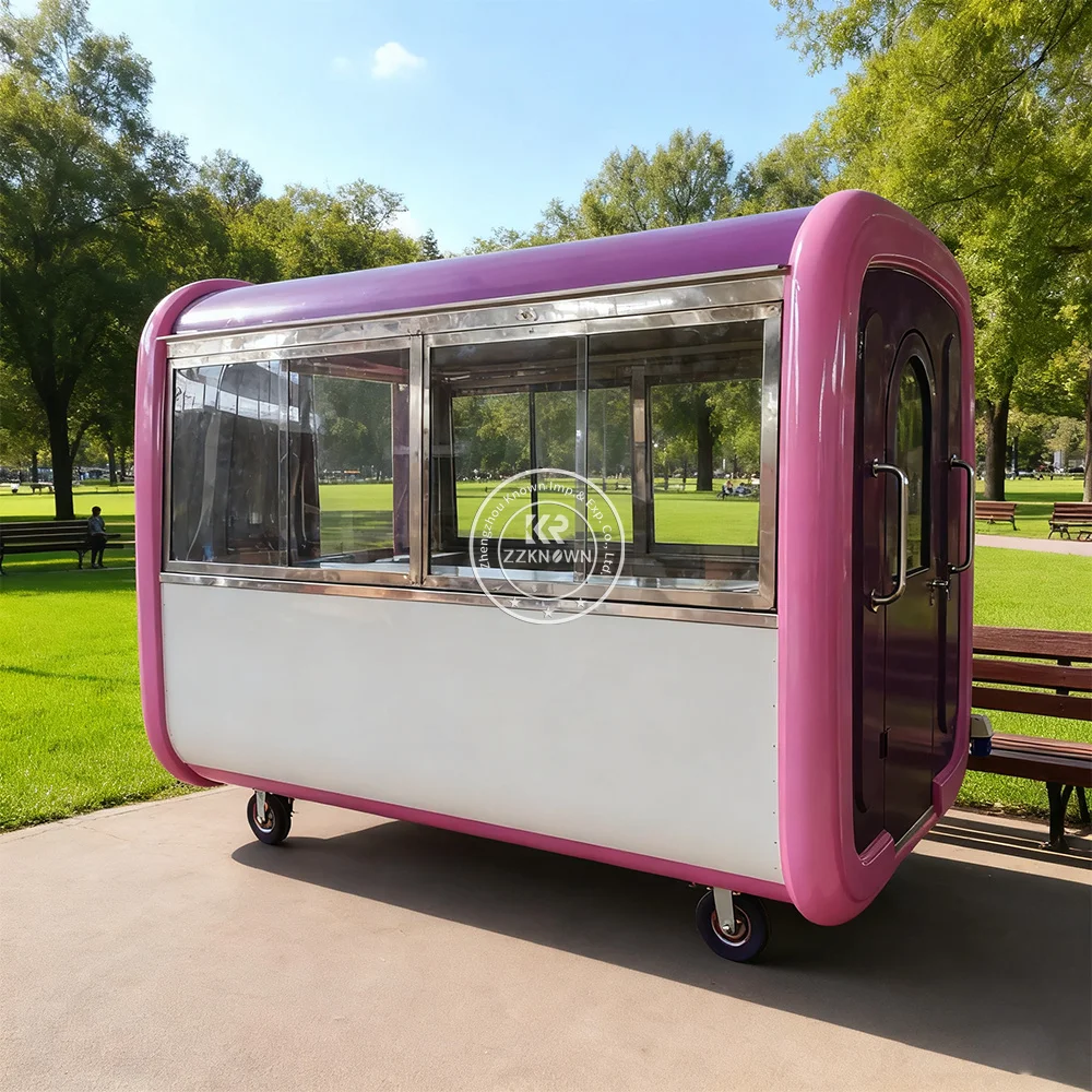 

Outdoor Mobile Food Truck Trailer Ice Cream Sweet Corn Shop Camper Box Truck Fast Food Cart for Business