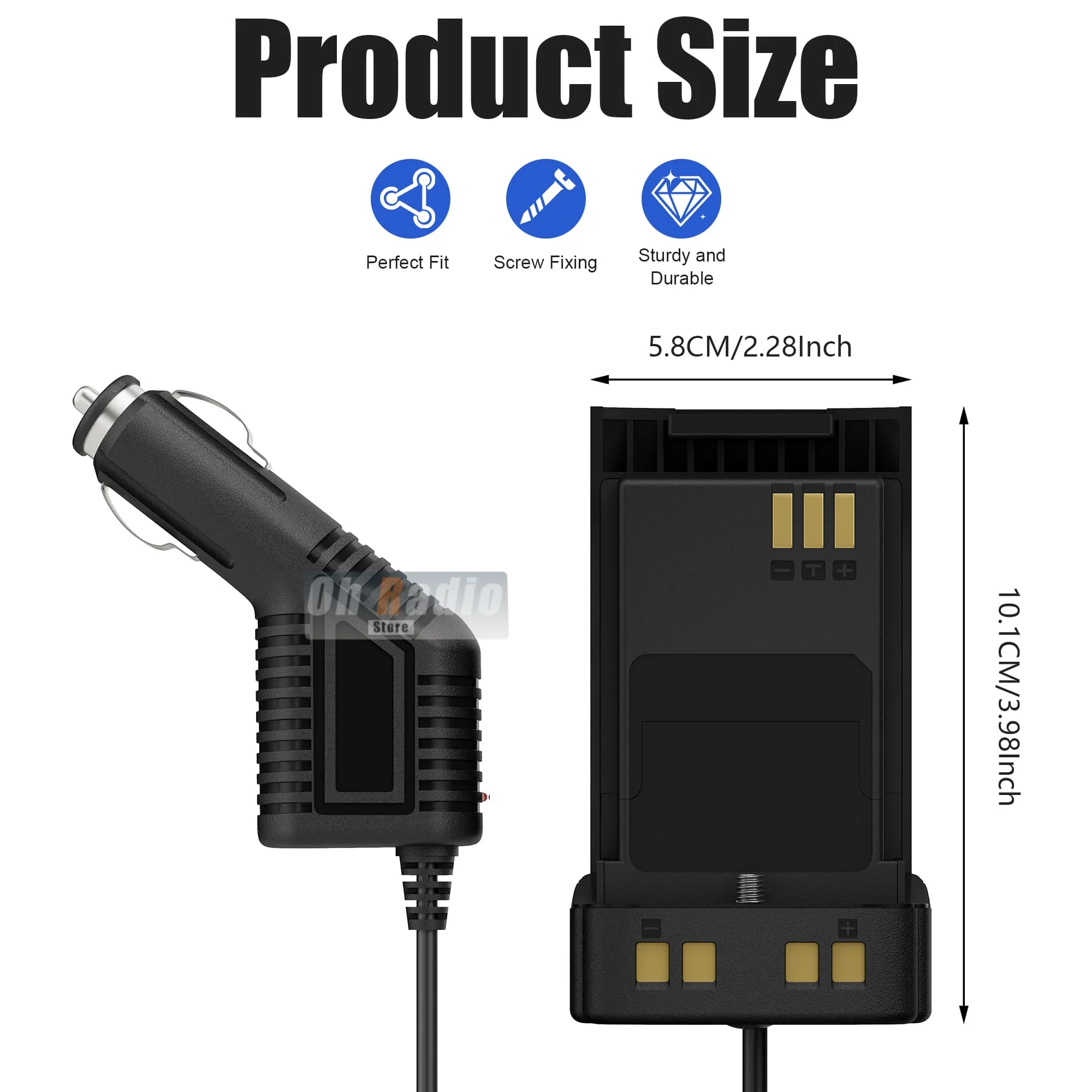 DM-32 Battery Eliminator Baofeng UV-32 Walkie Talkie Car Charger 12-24V Original For DM 32 UV 32 Radios Accessories Replacemnet