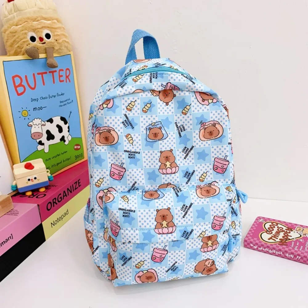 

New Capybara Capybara Backpack All-match Cartoon Schoolbag Casual Storage Bag