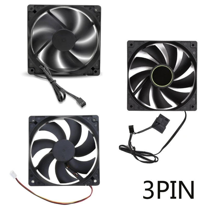 120x120x25mm Computer Case Fan 120mm Fan Computer Cases CPU  Radiator Case Fan Large 4Pin 3Pin  for PC