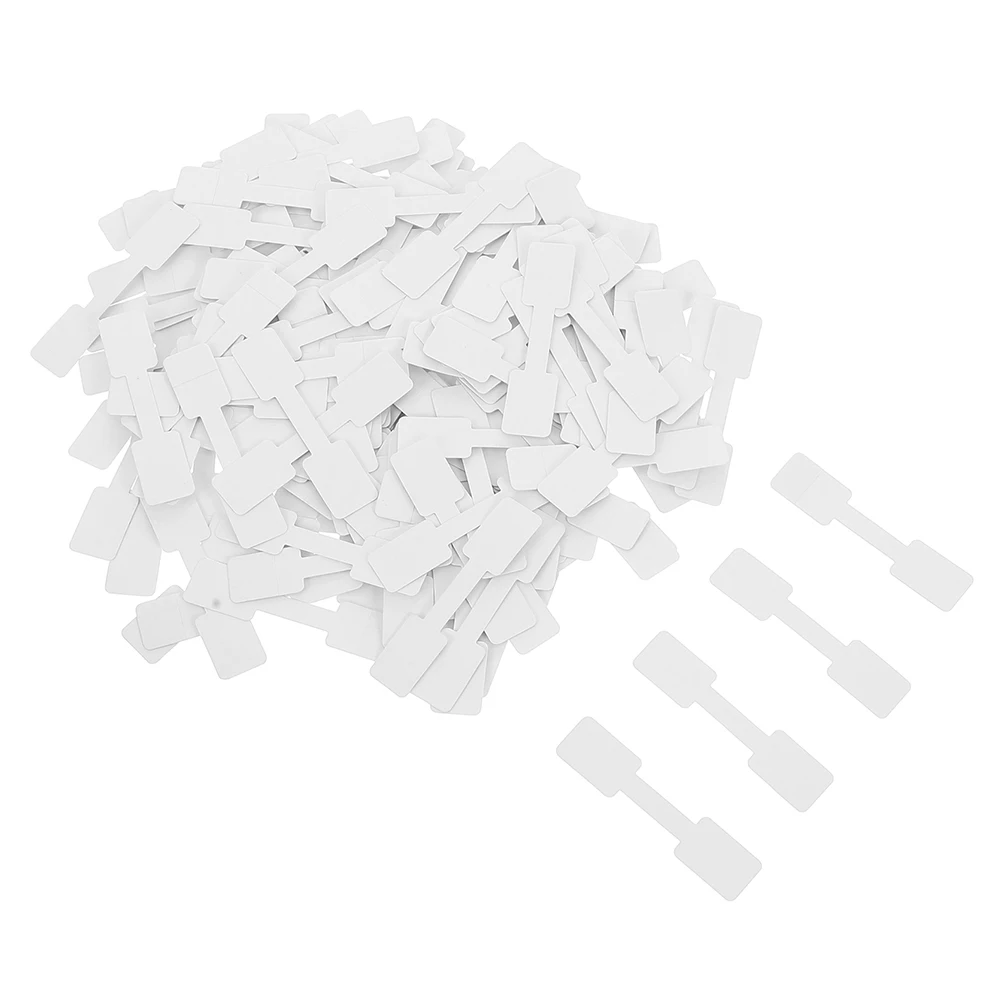 

500pcs Self-Adhesive Price Tags White Rectangular Jewelry Label Stickers For Rings Necklaces Bracelets Earrings Blank