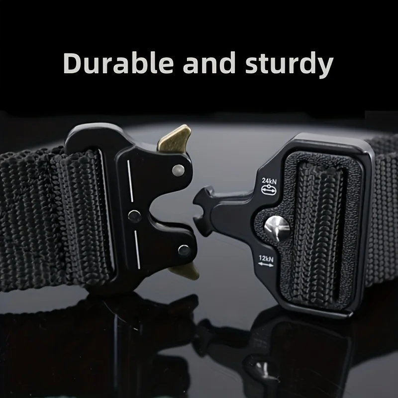 2pcs Versatile Men's Tactical Belts - Durable, Adjustable Design - for Outdoor Hunting & Sports Enthusiasts