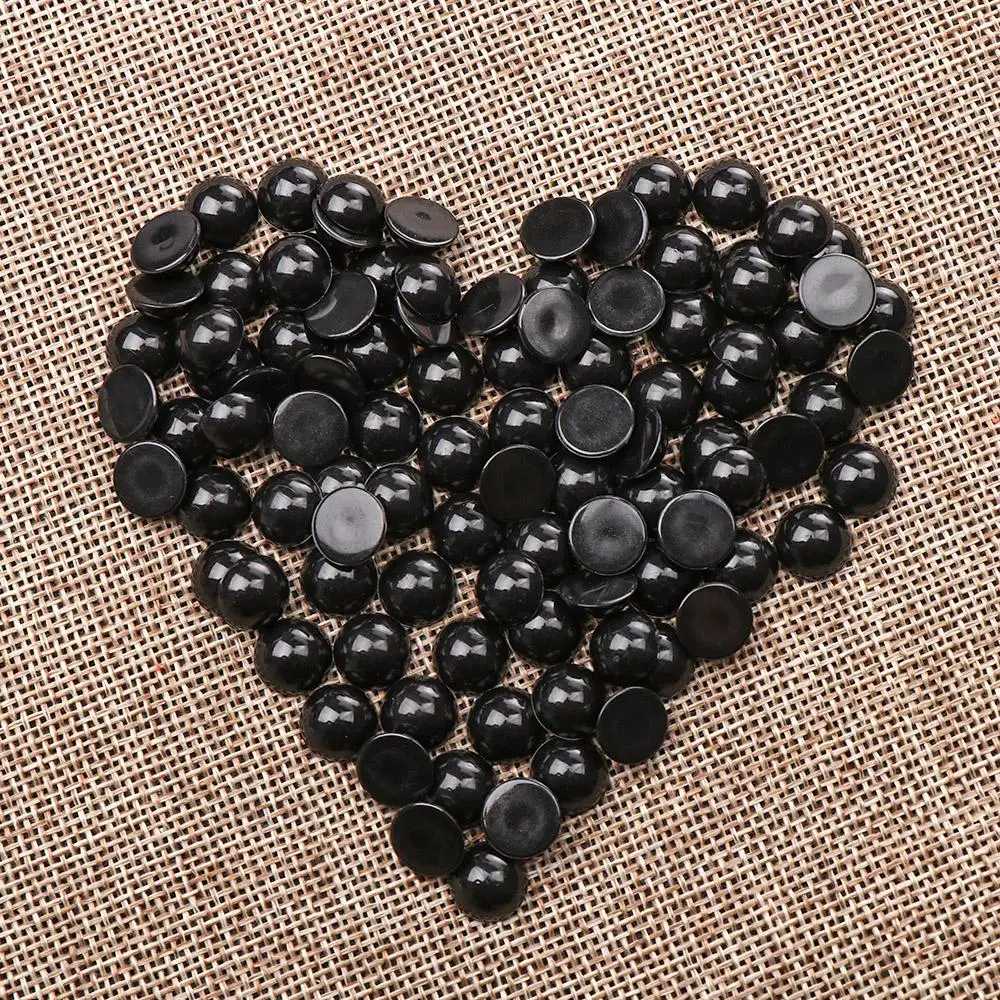 100pcs PP Black Safety Eyes 3-12mm Bears Needle Felting Small Animals Puppets Making DIY Dolls Accessories