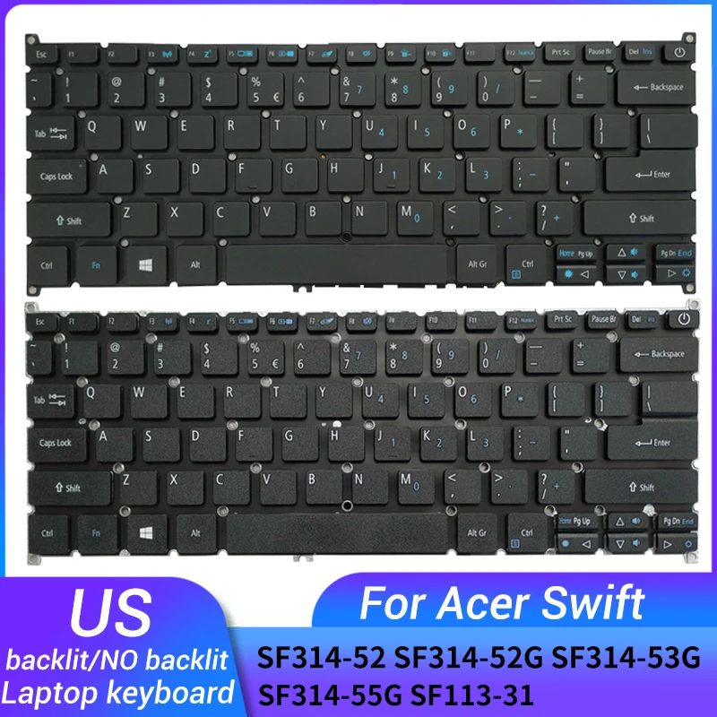 NEW for Acer Swift 3 SF314-52 SF314-52g SF314-53G SF314-55G SF113-31 Aspire s13 S5-371 S5-371T Russian/US laptop Keyboard