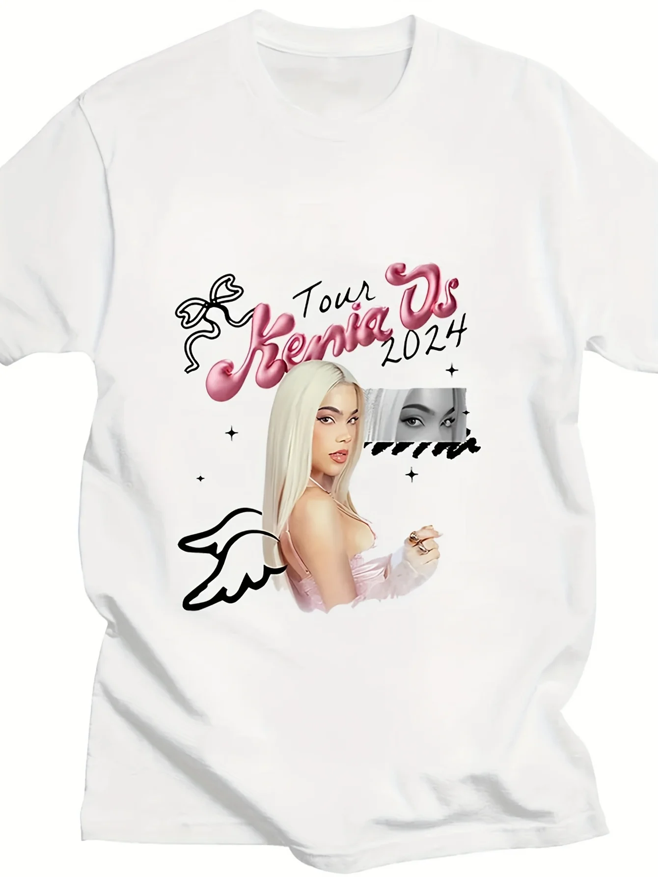 

Kenia OS T Shirt Graphic Printing Korean Style O-neck Tee-shirt Short Sleeve Casual Retro Tshirt Ropa Mujer Cotton Soft Clothes