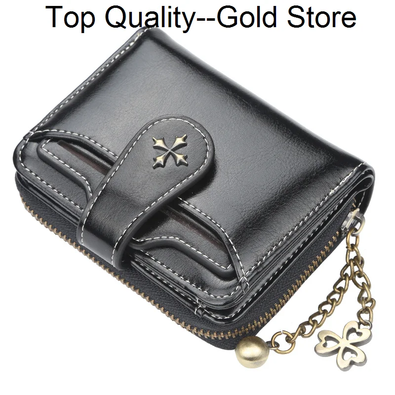 

Wallet Women PU Credit Card Holder Zipper Short Coin Purse For s Portefeuille Zip Clutch Money