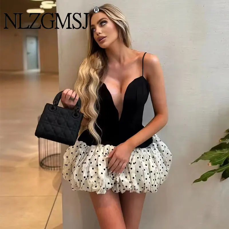 فستان قصير أنيق أنيق من NLZGMSJ للنساء بدون ظهر فستان حفلات كامي موضة 2026 فستان مثير للنوادي المسائية