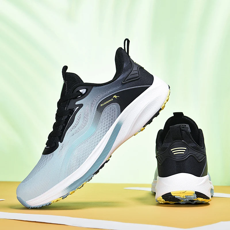 

Мужская спортивная обувь, новинка лета 2024, повседневная спортивная обувь с дышащей сеткой, амортизирующая мягкая подошва, тренировочные кроссовки на плоской подошве, мужские кроссовки