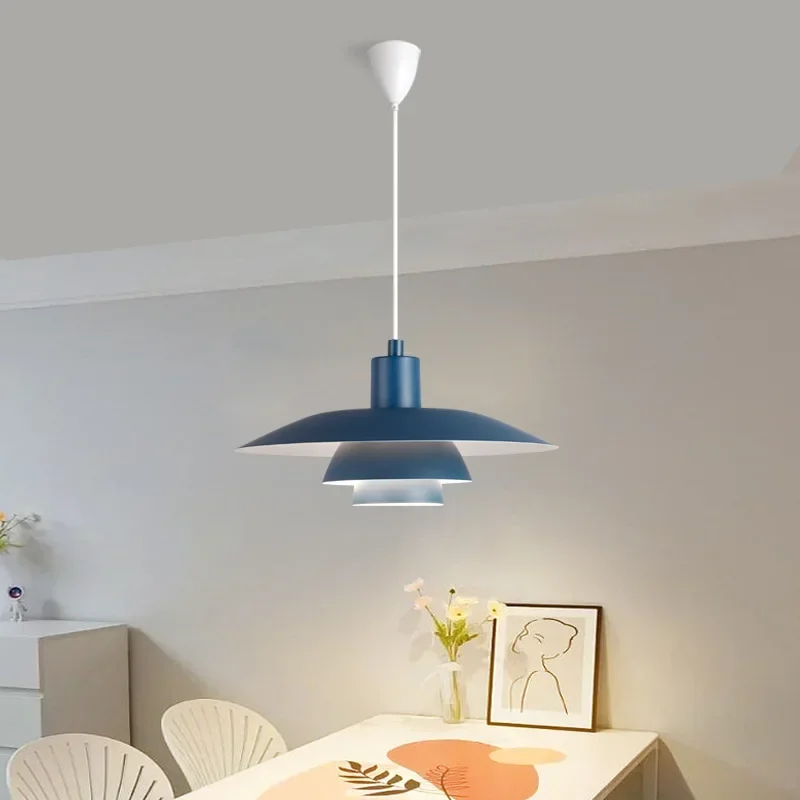 Nordic Iron Art Led Pendant Light Fixture Minimalist Restaurant Chandelier Lamps for Living Room、Bedroom Table Lights Hoom Decor