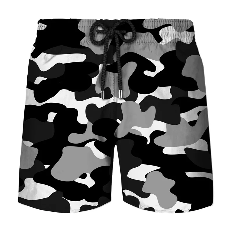 Clássico camuflagem board shorts moda masculina 3d impresso camo secagem rápida troncos de natação legal gelo shorts crianças verão calças curtas